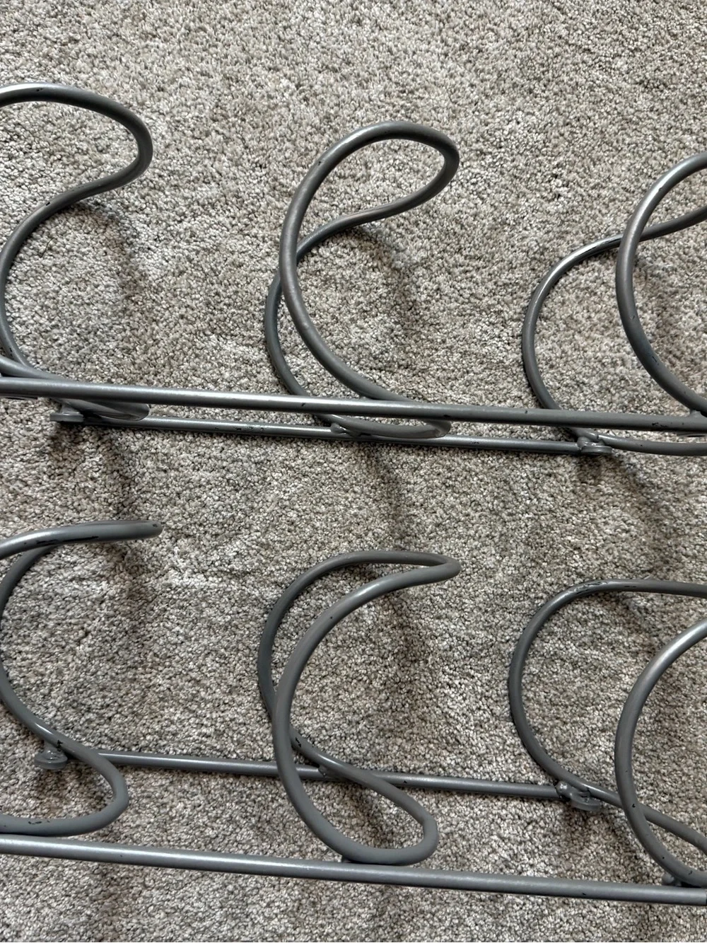 Wallniture Gray Metal Wall Towel Racks. 3 Rungs Each.